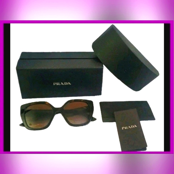 Prada Accessories - NWT Authentic Womens Havana Brown & Black Prada Sunglasses SPR24X